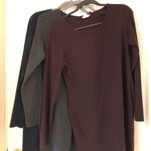 Set of 3 H&M long sleeve dresses size large
